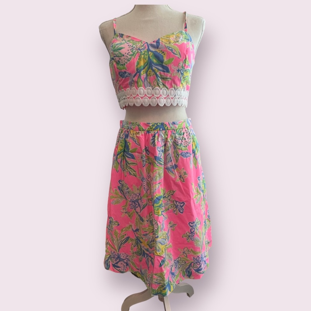 NWT Lilly Pulitzer Evernia skirt and top set size 6